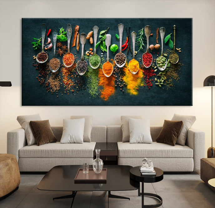 Add a Touch of Flavor to Your Kitchen with Our Large Spice Wall Art Canvas PrintA Decorative & Inspiring Decor Piece