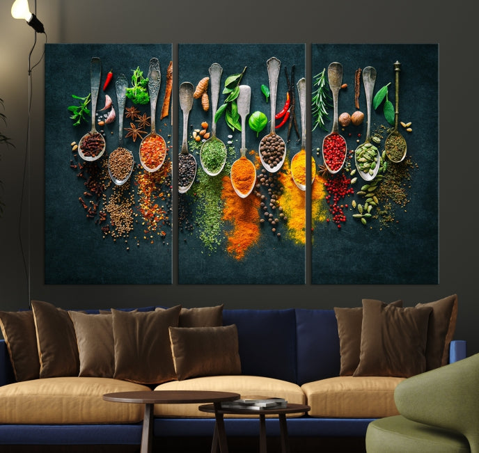 Add a Touch of Flavor to Your Kitchen with Our Large Spice Wall Art Canvas PrintA Decorative & Inspiring Decor Piece