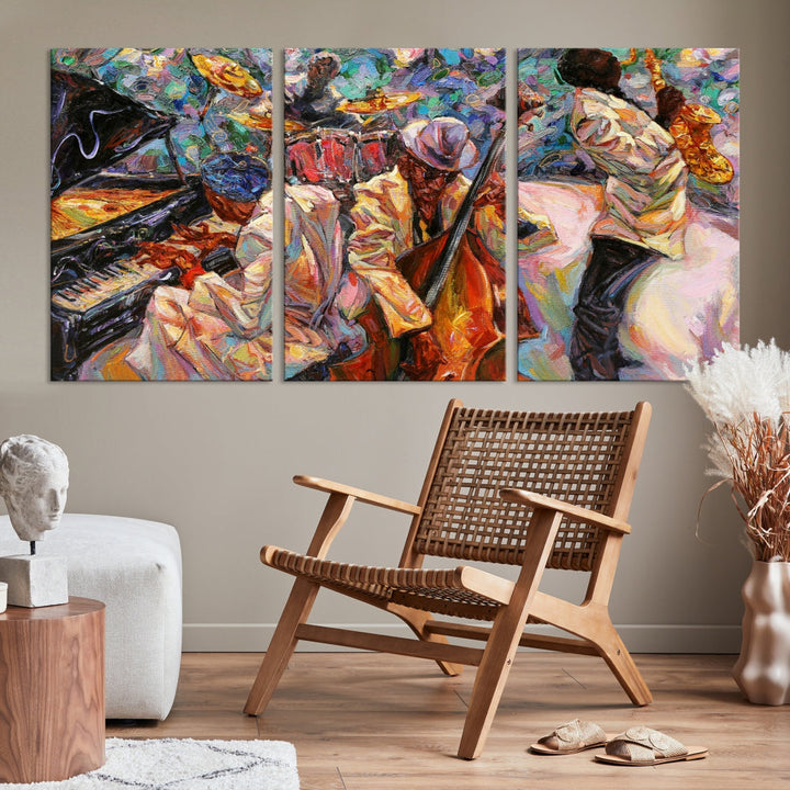 African American Jazz Music Wall Art Abstract Painting Modern Wall Decor