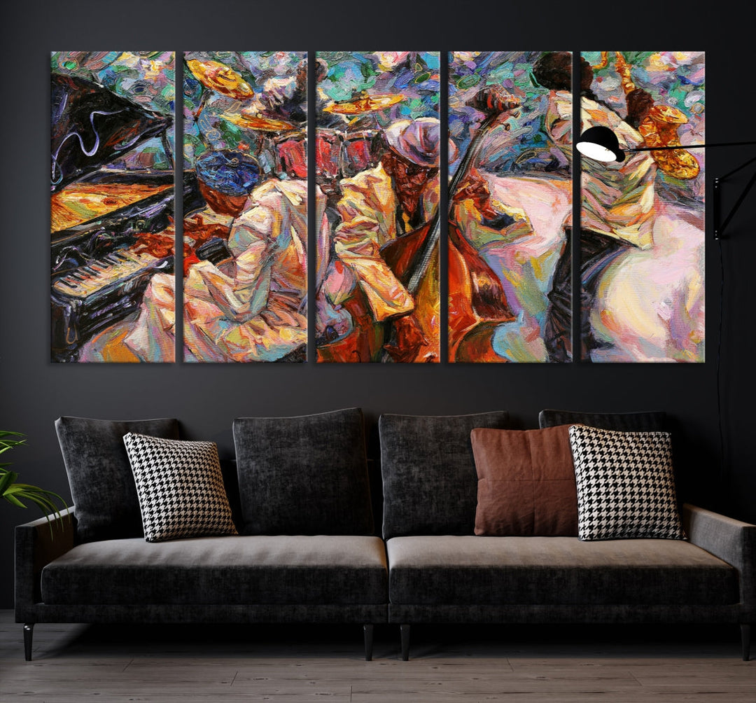 African American Jazz Music Wall Art Abstract Painting Modern Wall Decor