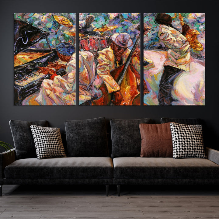 African American Jazz Music Wall Art Abstract Painting Modern Wall Decor