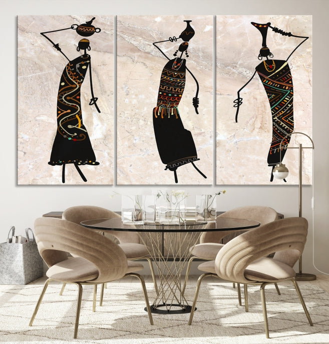 African Women Canvas Wall Art Print Modern Home Decor