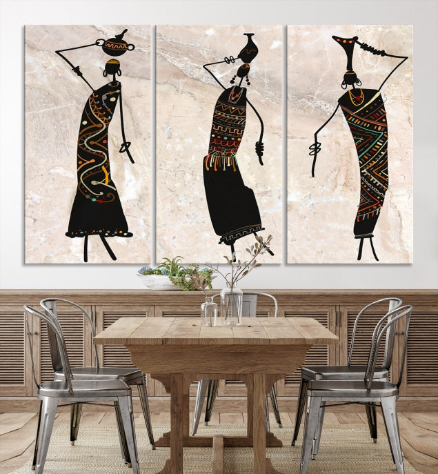 African Women Canvas Wall Art Print Modern Home Decor