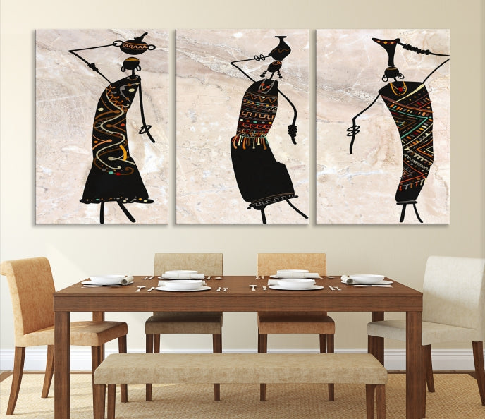 African Women Canvas Wall Art Print Modern Home Decor