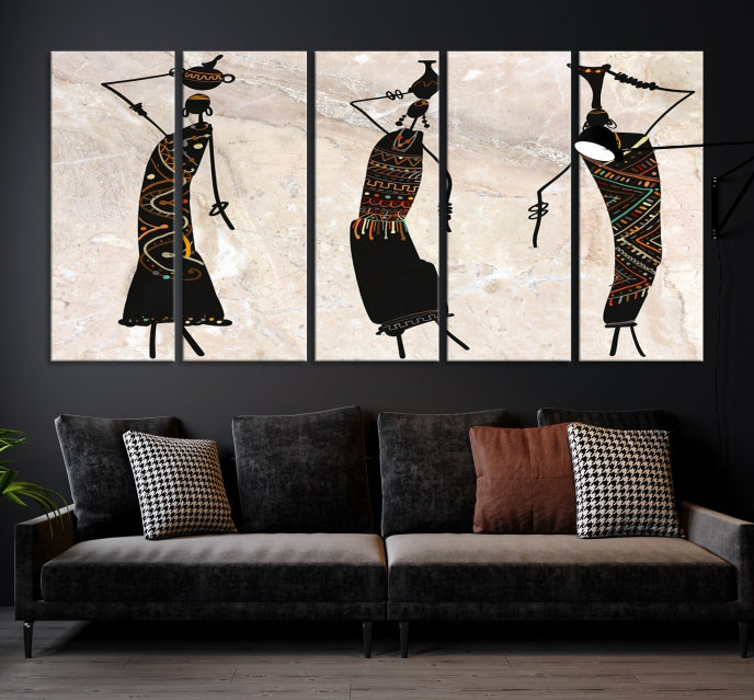 African Women Canvas Wall Art Print Modern Home Decor