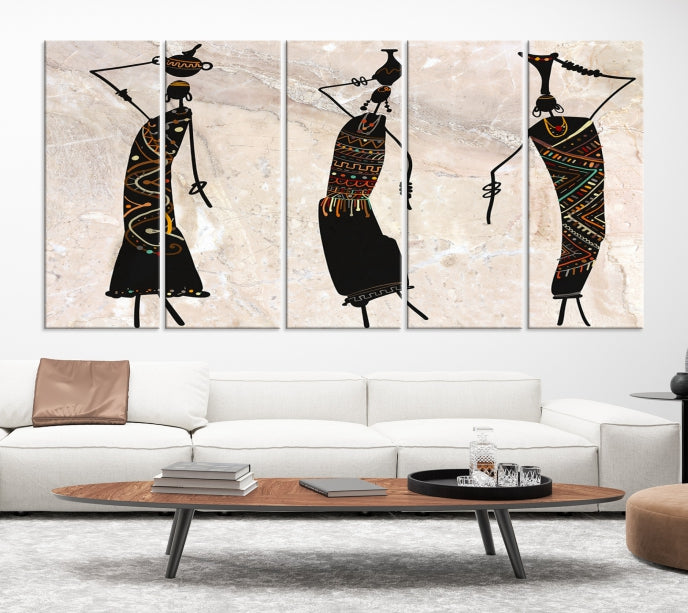 African Women Canvas Wall Art Print Modern Home Decor