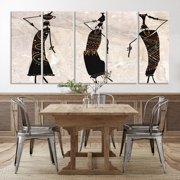 African Women Canvas Wall Art Print Modern Home Decor