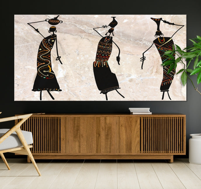 African Women Canvas Wall Art Print Modern Home Decor