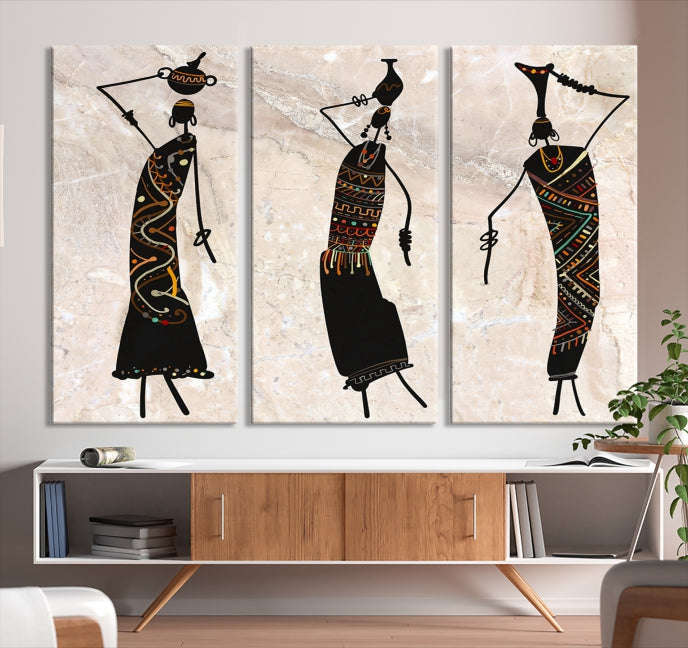 African Women Canvas Wall Art Print Modern Home Decor