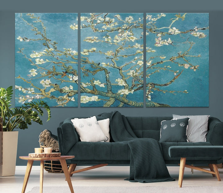 Almond Blossoms by Vincent van Gogh Canvas Print Modern Famous Living Room Guest Room Wall Art