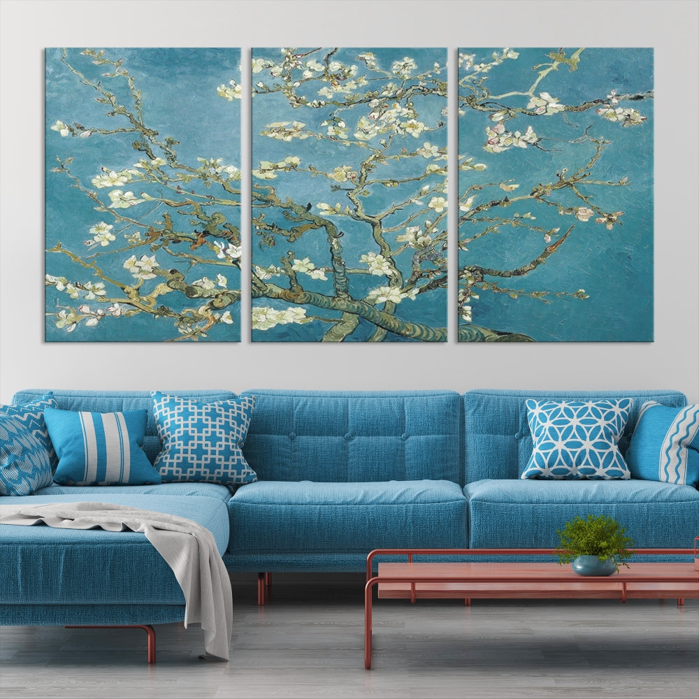 Almond Blossoms by Vincent van Gogh Canvas Print Modern Famous Living Room Guest Room Wall Art