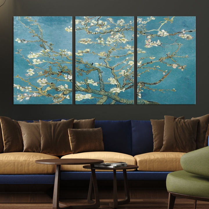 Almond Blossoms by Vincent van Gogh Canvas Print Modern Famous Living Room Guest Room Wall Art