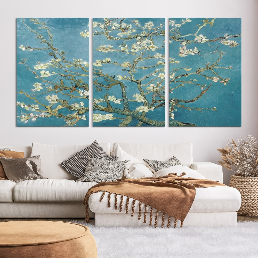 Almond Blossoms by Vincent van Gogh Canvas Print Modern Famous Living Room Guest Room Wall Art