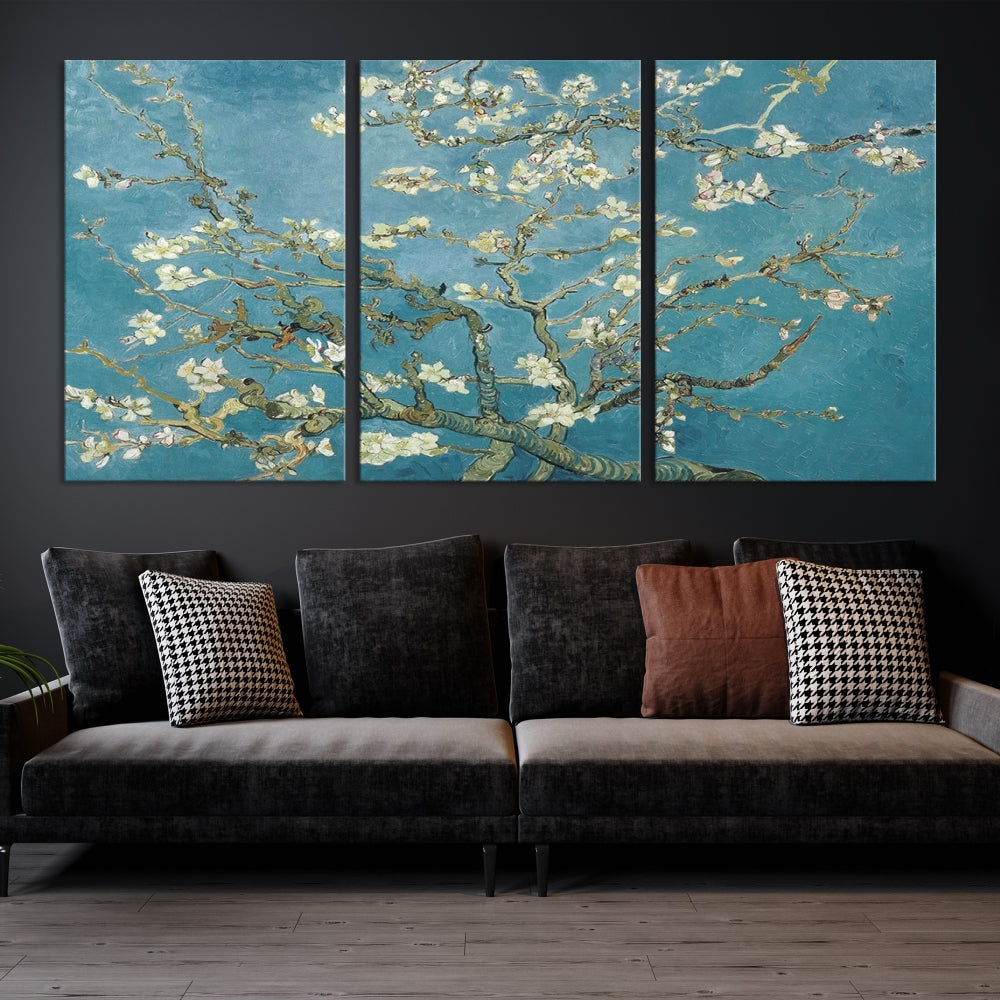 Almond Blossoms by Vincent van Gogh Canvas Print Modern Famous Living Room Guest Room Wall Art