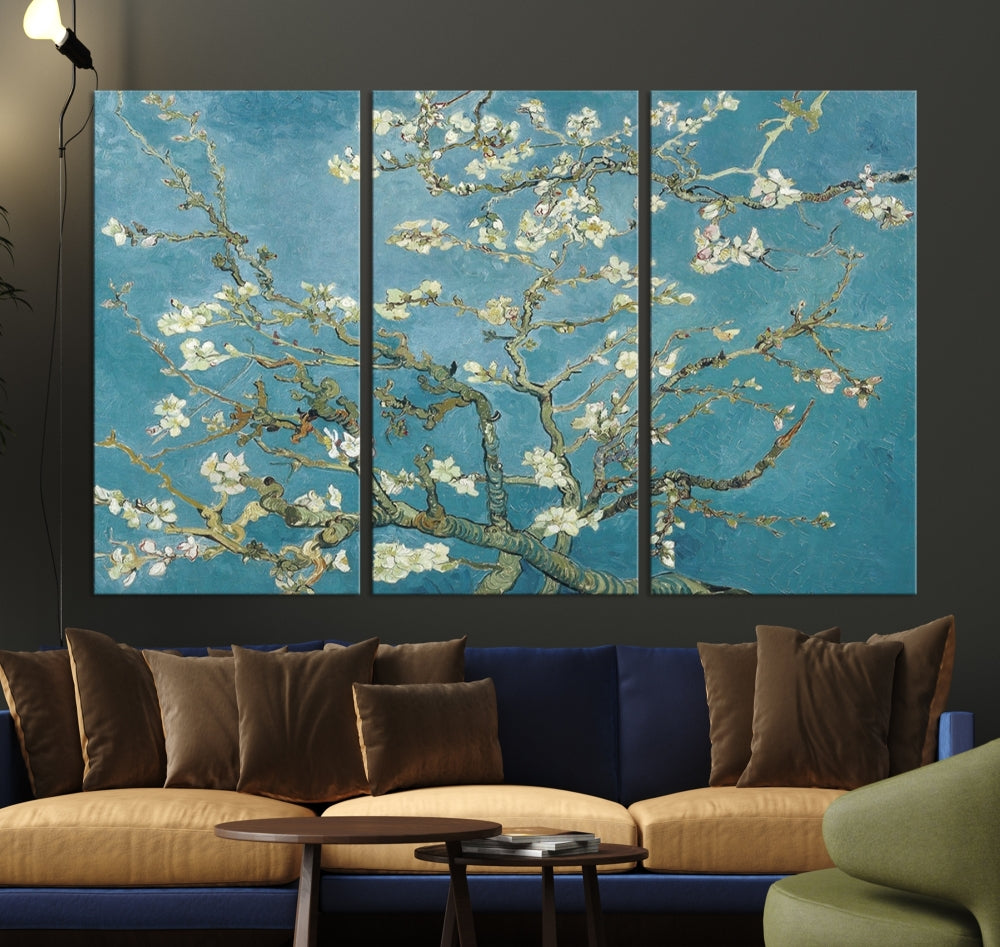 Almond Blossoms by Vincent van Gogh Canvas Print Modern Famous Living Room Guest Room Wall Art