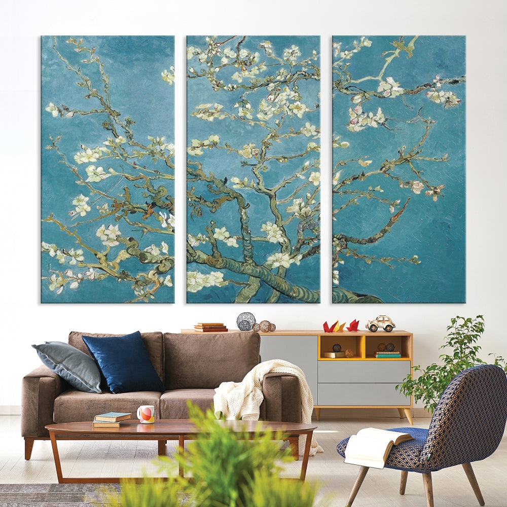 Almond Blossoms by Vincent van Gogh Canvas Print Modern Famous Living Room Guest Room Wall Art