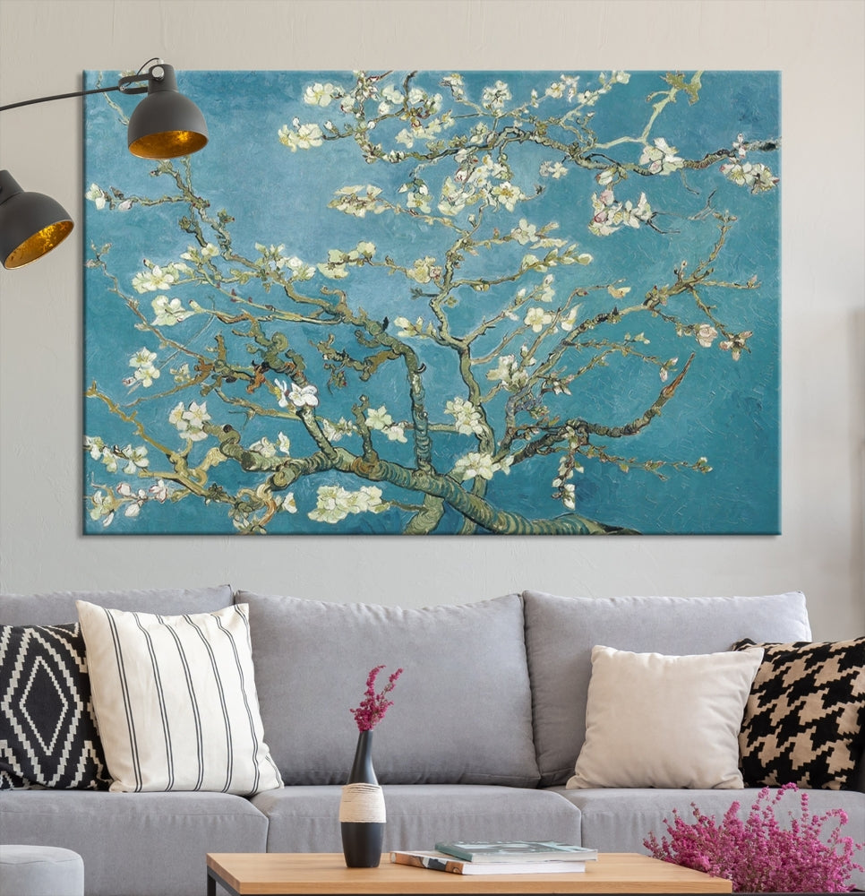 Almond Blossoms by Vincent van Gogh Canvas Print Modern Famous Living Room Guest Room Wall Art