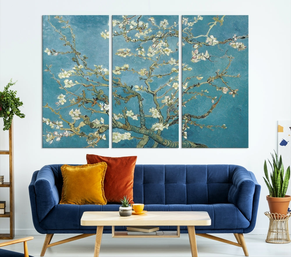 Almond Blossoms by Vincent van Gogh Canvas Print Modern Famous Living Room Guest Room Wall Art