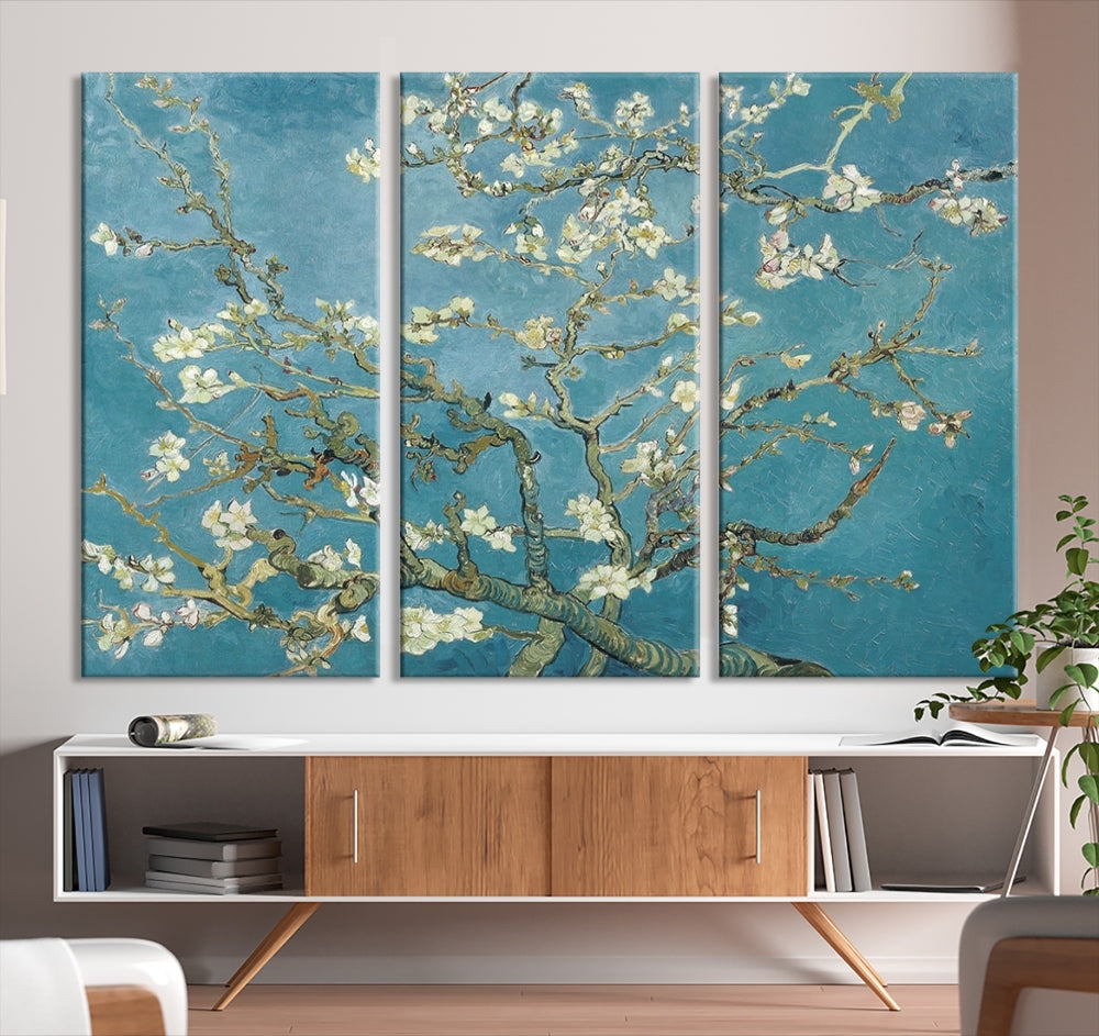 Almond Blossoms by Vincent van Gogh Canvas Print Modern Famous Living Room Guest Room Wall Art