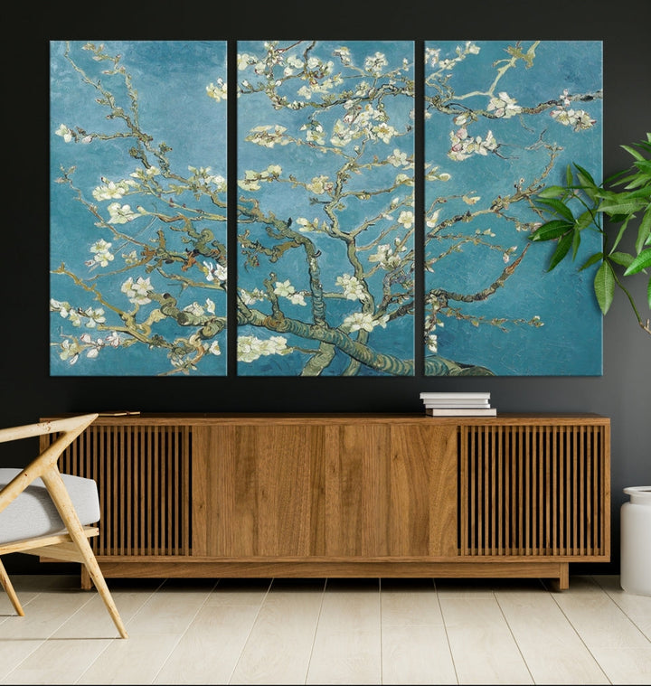 Almond Blossoms by Vincent van Gogh Canvas Print Modern Famous Living Room Guest Room Wall Art