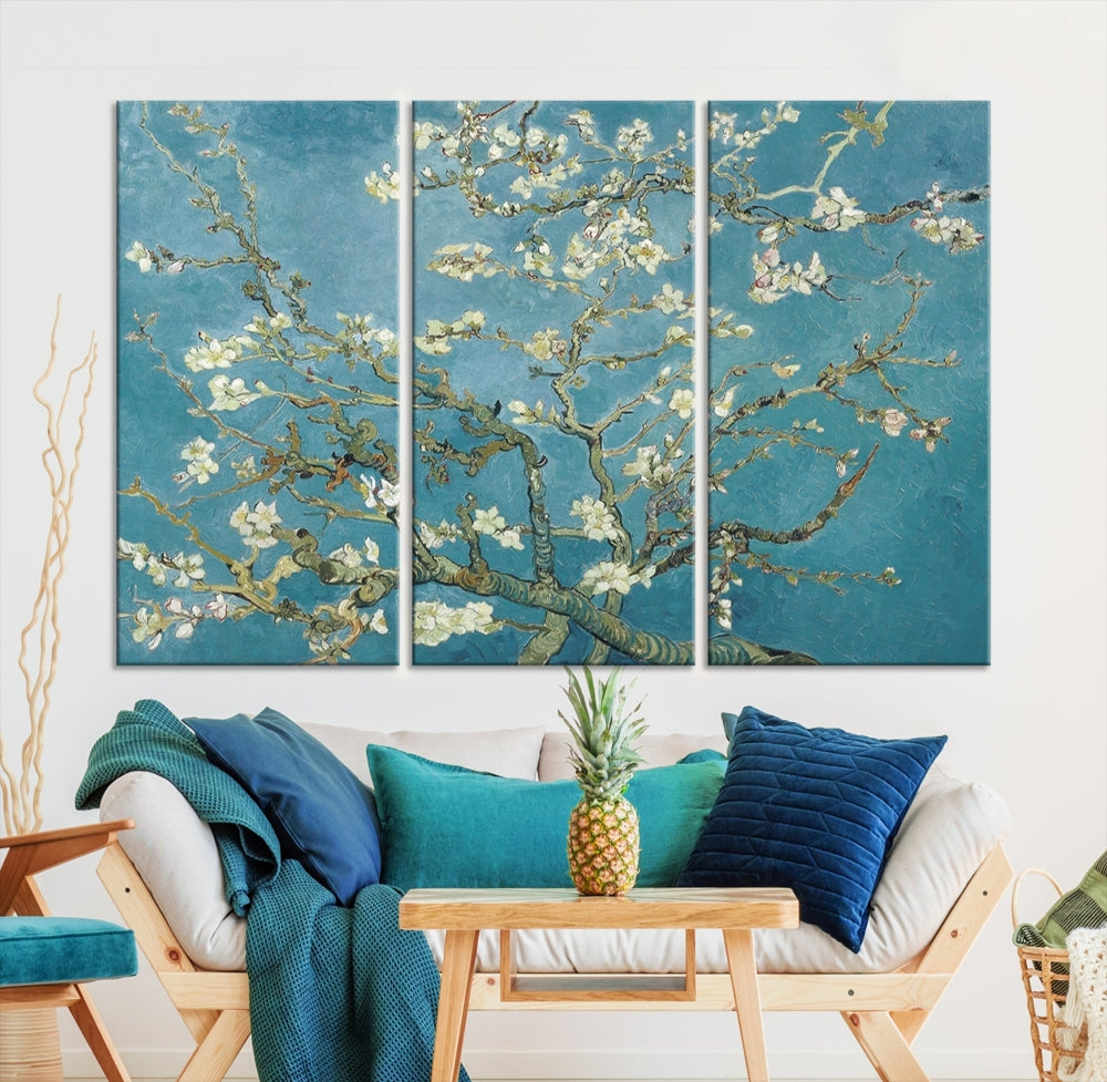 Almond Blossoms by Vincent van Gogh Canvas Print Modern Famous Living Room Guest Room Wall Art