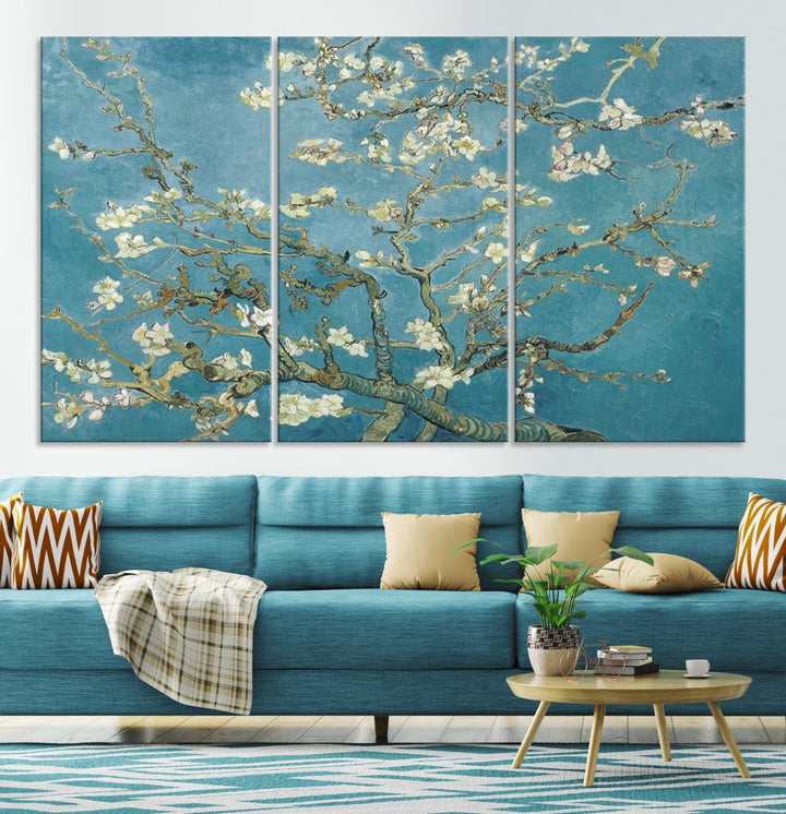 Almond Blossoms by Vincent van Gogh Canvas Print Modern Famous Living Room Guest Room Wall Art