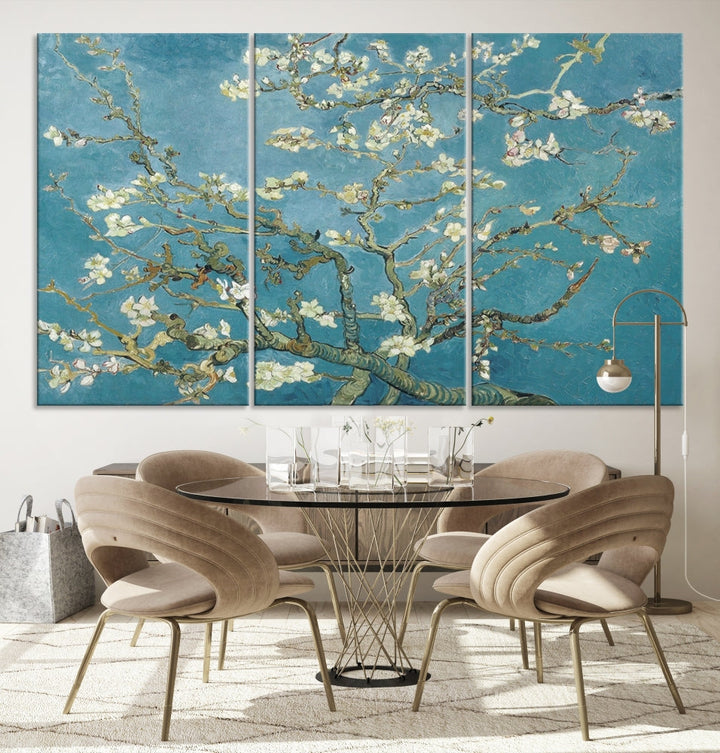 Almond Blossoms by Vincent van Gogh Canvas Print Modern Famous Living Room Guest Room Wall Art