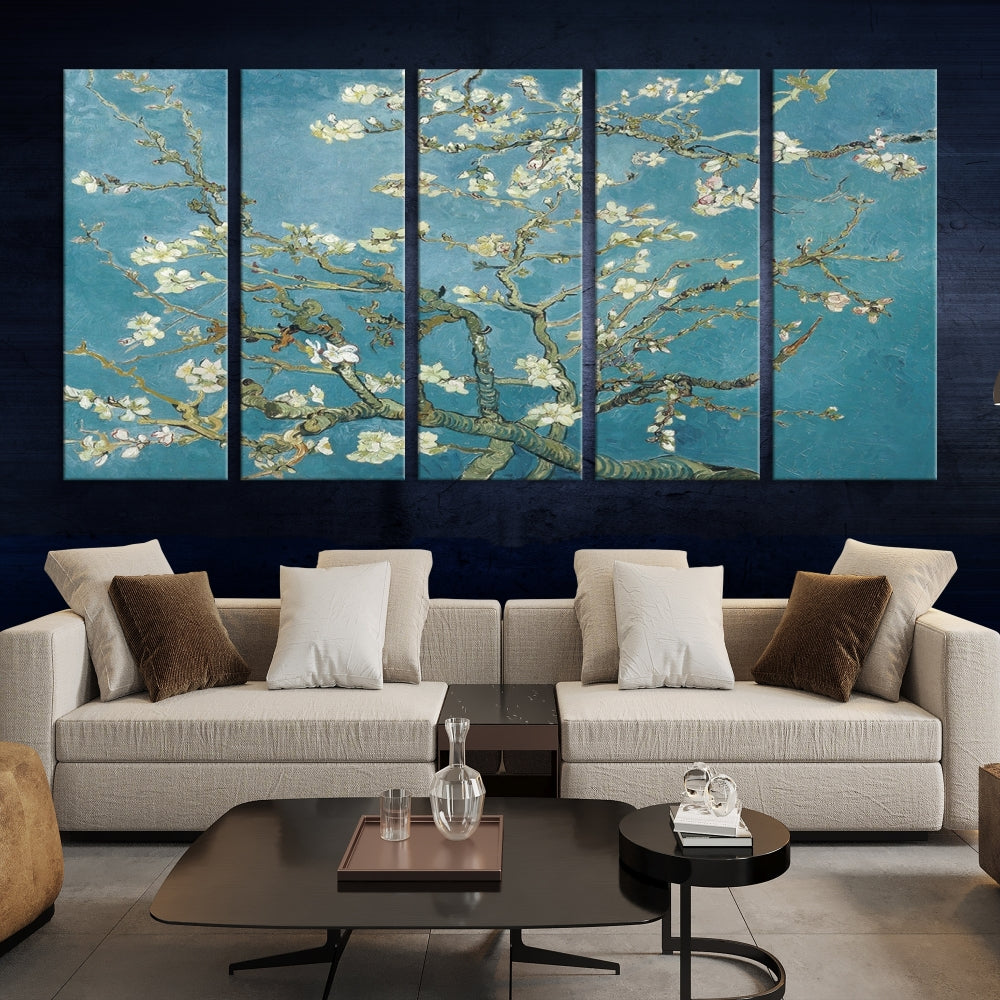 Almond Blossoms by Vincent van Gogh Canvas Print Modern Famous Living Room Guest Room Wall Art