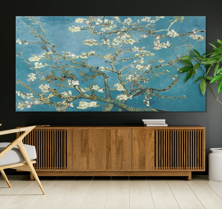 Almond Blossoms by Vincent van Gogh Canvas Print Modern Famous Living Room Guest Room Wall Art