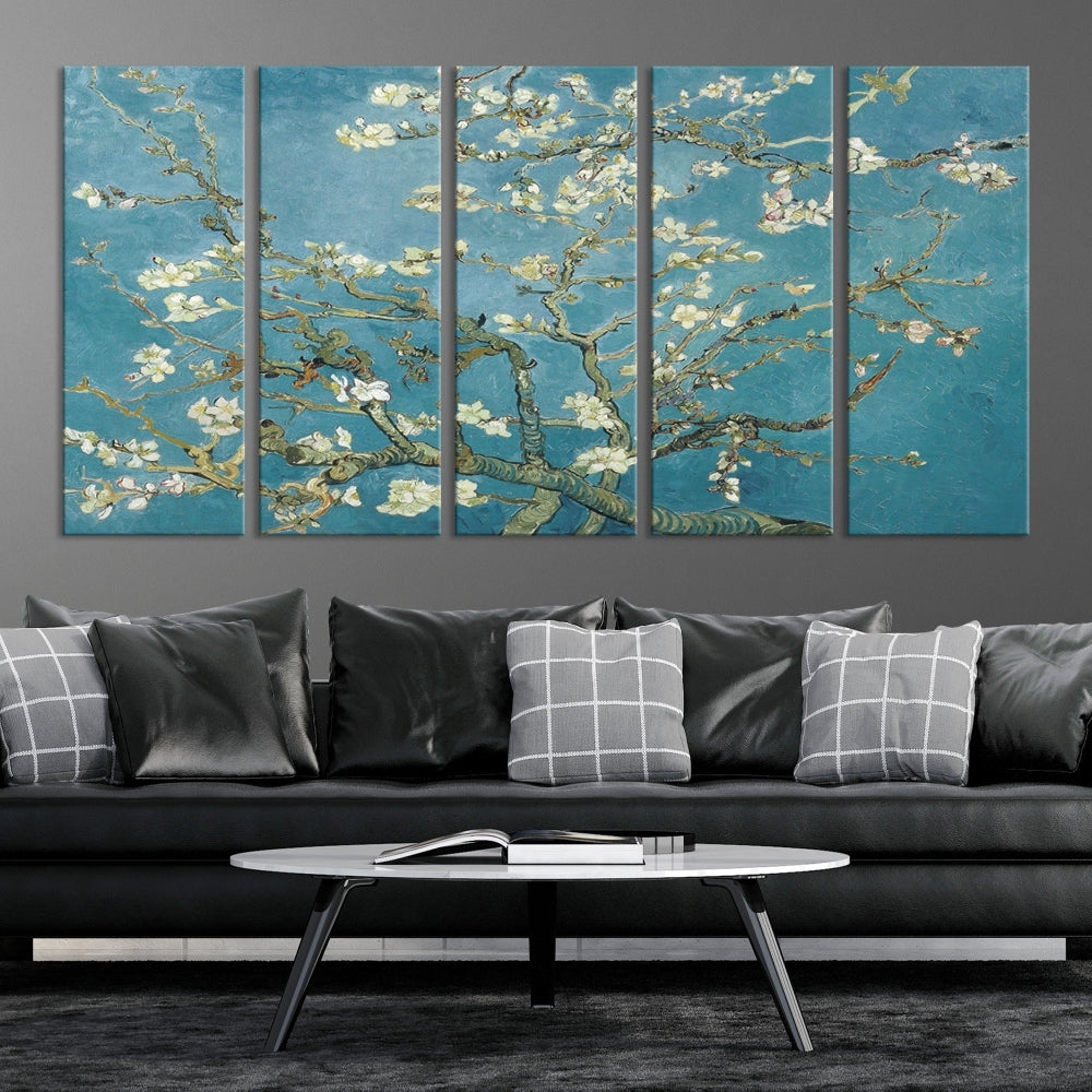 Almond Blossoms by Vincent van Gogh Canvas Print Modern Famous Living Room Guest Room Wall Art