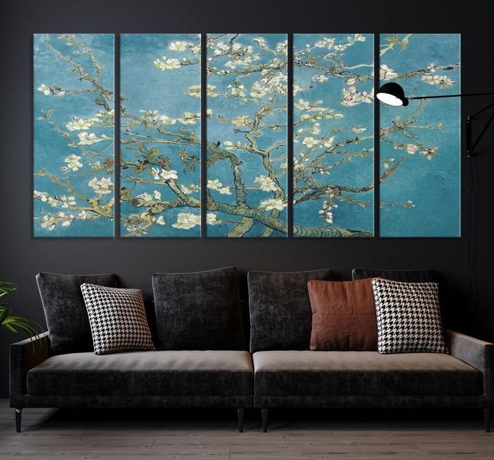 Almond Blossoms by Vincent van Gogh Canvas Print Modern Famous Living Room Guest Room Wall Art