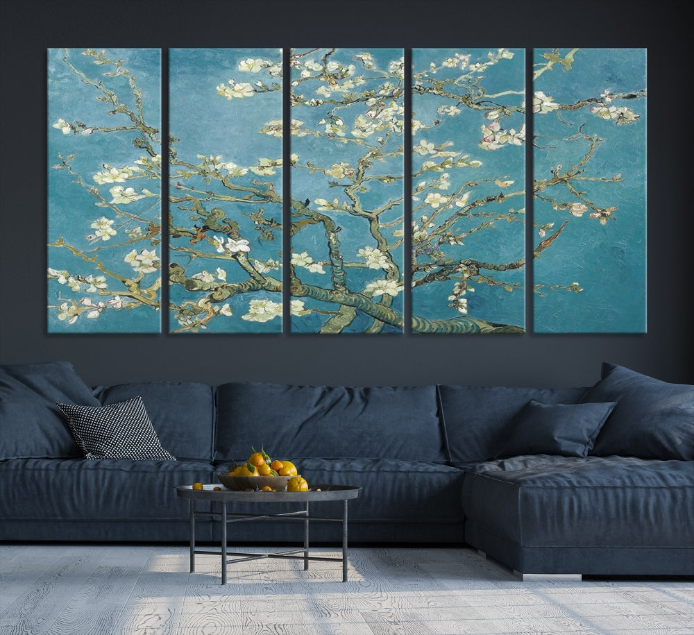 Almond Blossoms by Vincent van Gogh Canvas Print Modern Famous Living Room Guest Room Wall Art