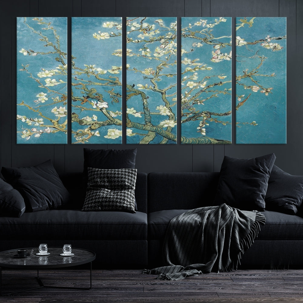 Almond Blossoms by Vincent van Gogh Canvas Print Modern Famous Living Room Guest Room Wall Art