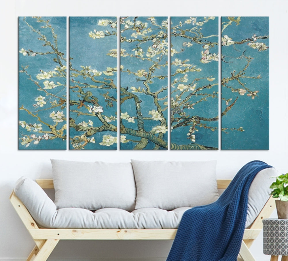 Almond Blossoms by Vincent van Gogh Canvas Print Modern Famous Living Room Guest Room Wall Art