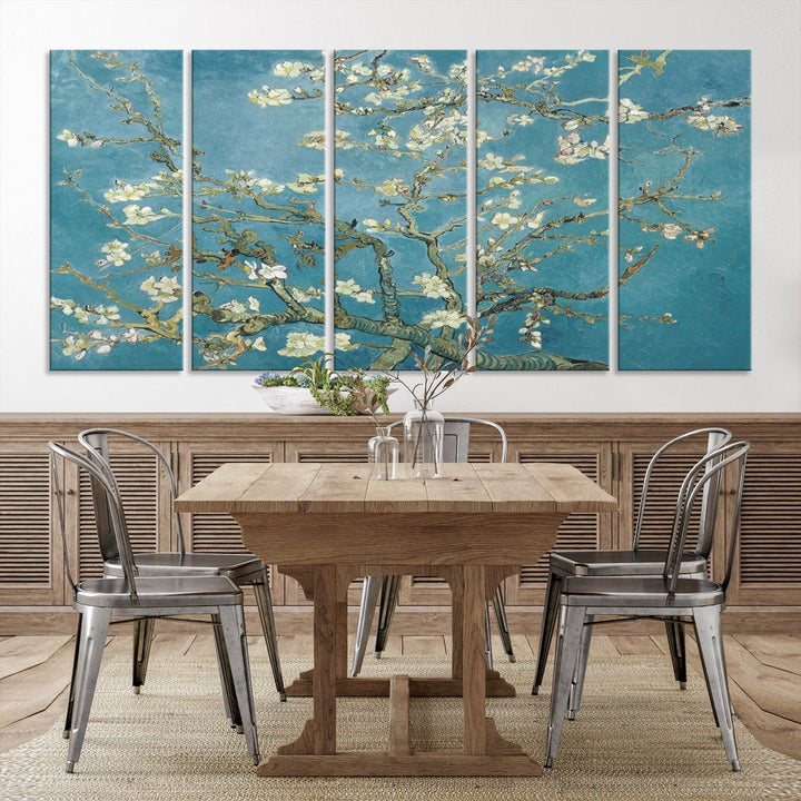 Almond Blossoms by Vincent van Gogh Canvas Print Modern Famous Living Room Guest Room Wall Art