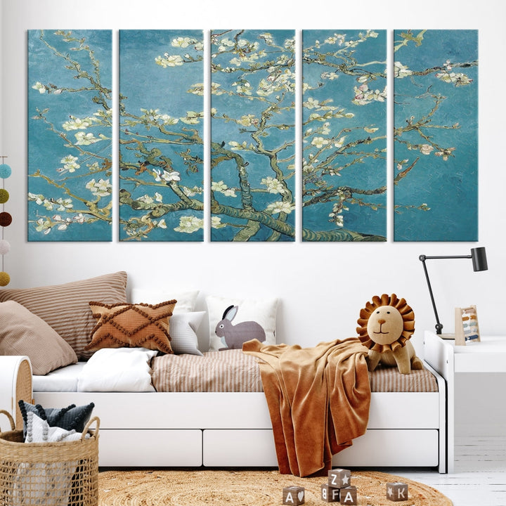 Almond Blossoms by Vincent van Gogh Canvas Print Modern Famous Living Room Guest Room Wall Art