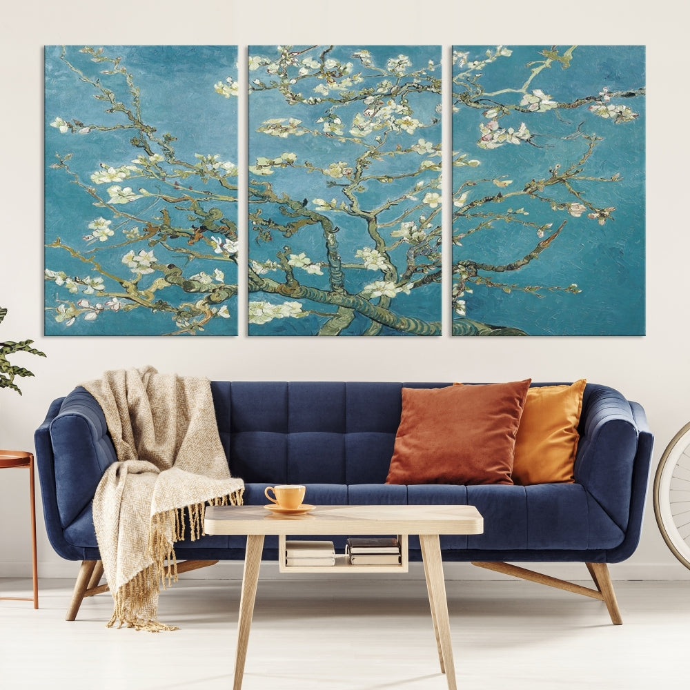 Almond Blossoms by Vincent van Gogh Canvas Print Modern Famous Living Room Guest Room Wall Art