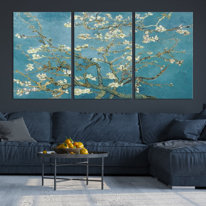 Almond Blossoms by Vincent van Gogh Canvas Print Modern Famous Living Room Guest Room Wall Art