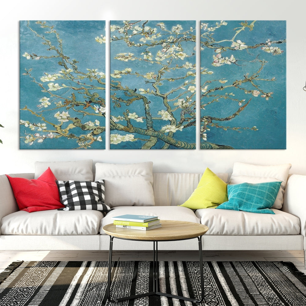 Almond Blossoms by Vincent van Gogh Canvas Print Modern Famous Living Room Guest Room Wall Art