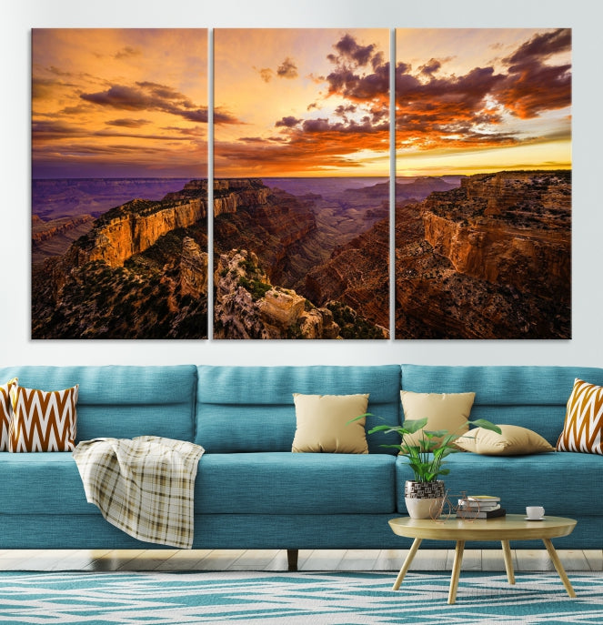 Amazing Grand Canyon View Print on Original Canvas Giclee Extra Large Wall Art