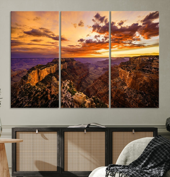 Amazing Grand Canyon View Print on Original Canvas Giclee Extra Large Wall Art