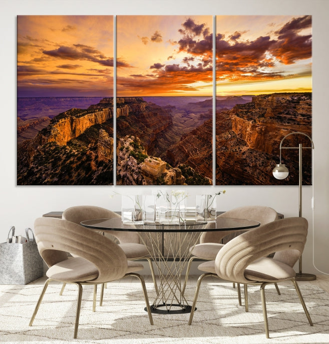 Amazing Grand Canyon View Print on Original Canvas Giclee Extra Large Wall Art