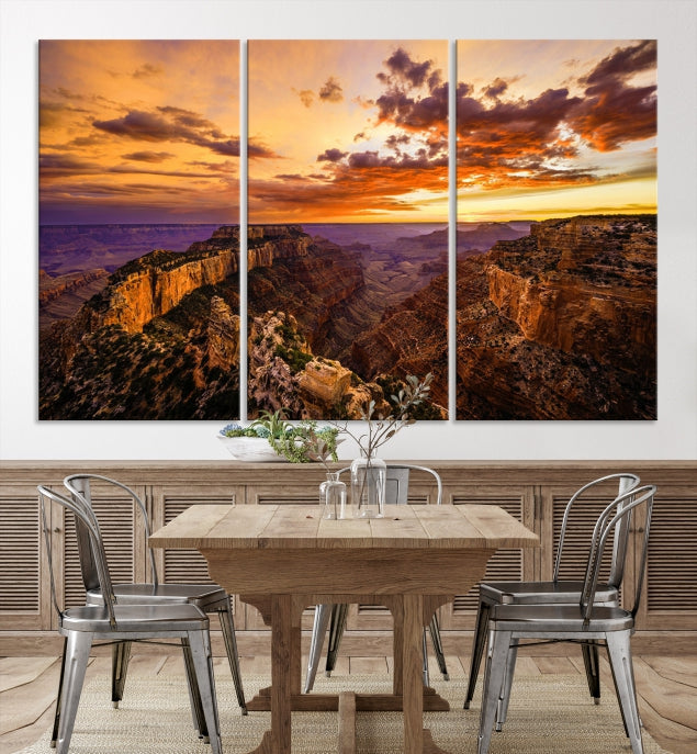 Amazing Grand Canyon View Print on Original Canvas Giclee Extra Large Wall Art