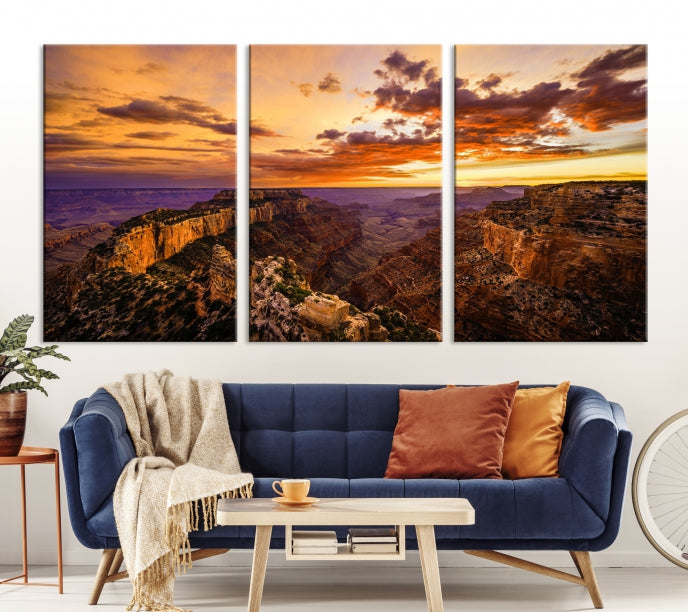 Amazing Grand Canyon View Print on Original Canvas Giclee Extra Large Wall Art