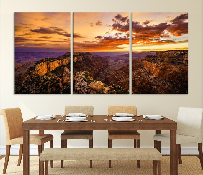 Amazing Grand Canyon View Print on Original Canvas Giclee Extra Large Wall Art