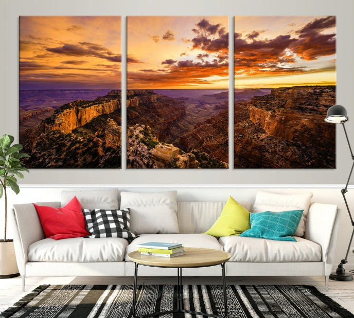 Amazing Grand Canyon View Print on Original Canvas Giclee Extra Large Wall Art