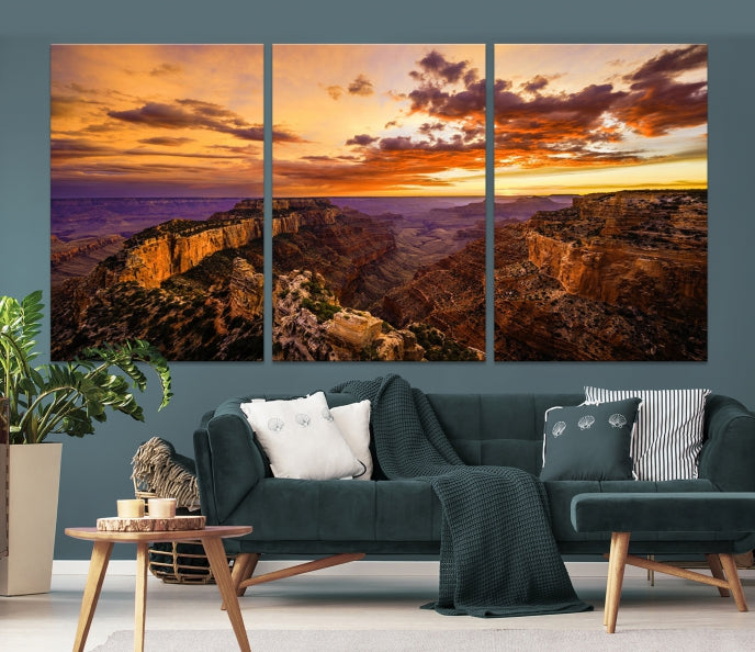 Amazing Grand Canyon View Print on Original Canvas Giclee Extra Large Wall Art