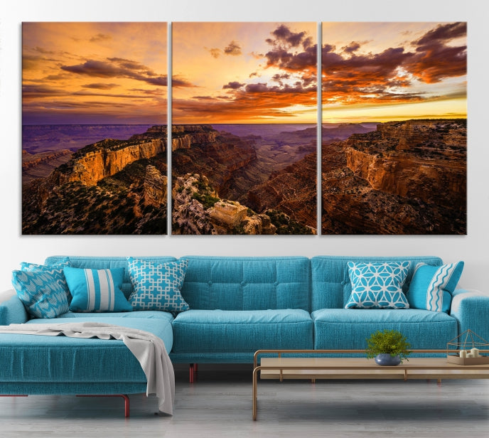 Amazing Grand Canyon View Print on Original Canvas Giclee Extra Large Wall Art