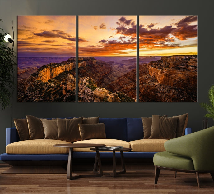 Amazing Grand Canyon View Print on Original Canvas Giclee Extra Large Wall Art