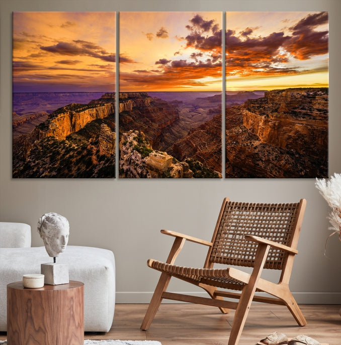 Amazing Grand Canyon View Print on Original Canvas Giclee Extra Large Wall Art